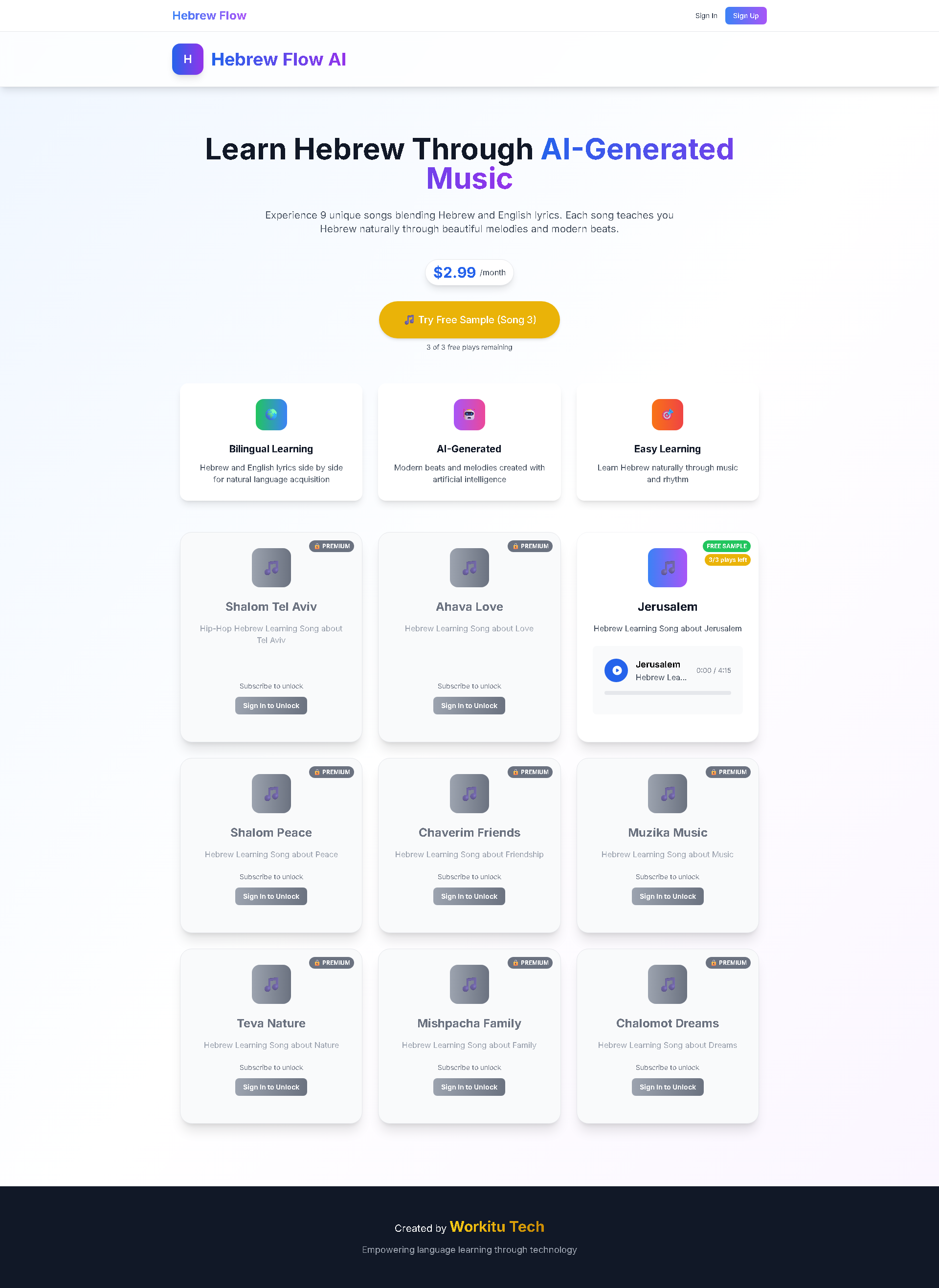 Hebrew Flow AI screenshot